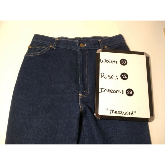 Vintage 80's CHIC Dark Blue High Rise Mom Jeans Sz 18 Regular (30x29) - Picture 3 of 5